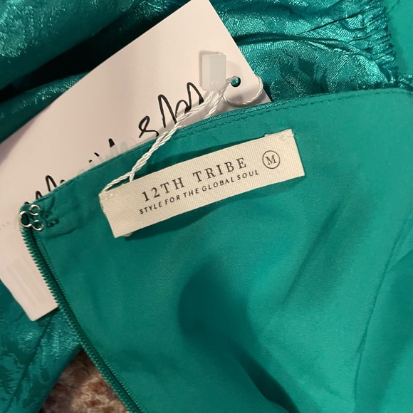 HOPE EMERALD JACQUARD MINI DRESS - Picture 5 of 5